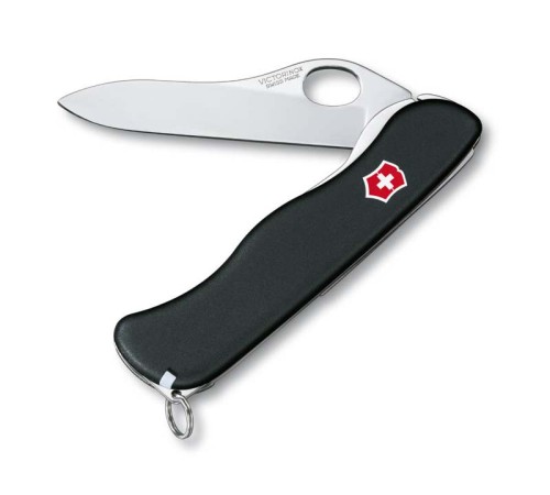 Нож перочинный VICTORINOX Sentinel Clip, 111 мм, 5 функций, с фиксатором лезвия, чёрный