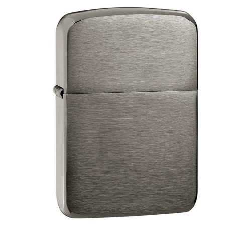 Зажигалка ZIPPO 1941 Replica ™ с покрытием Black Ice ®, латунь/сталь, чёрная, глянцевая, 38x13x57 мм