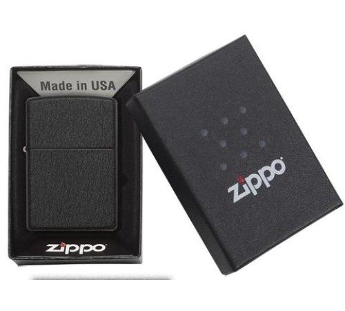 Зажигалка ZIPPO Classic с покрытием Black Crackle™, латунь/сталь, чёрная, матовая, 38x13x57 мм