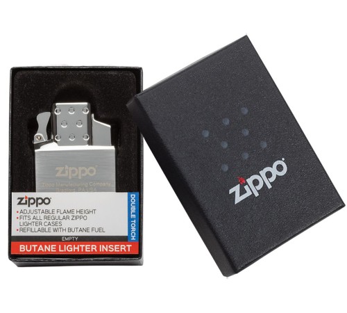 Газовый вставной блок для широкой зажигалки Zippo, двойное пламя, нержавеющая сталь