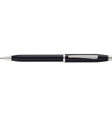 Шариковая ручка Cross Century II Black lacquer, черный лак с отделкой родием