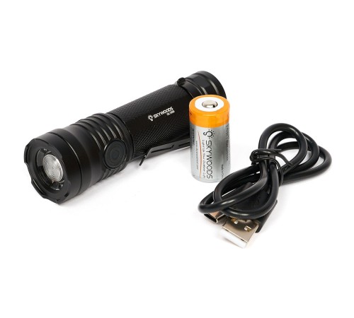 Ручной фонарь SKYWOODS MYSTIC, 1000 люмен, USB-Type C, холодный свет, IP67