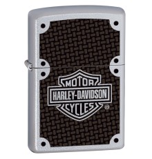 Зажигалка ZIPPO Harley-Davidson® с покрытием Satin Chrome™, латунь/сталь, серебристая, 38x13x57 мм