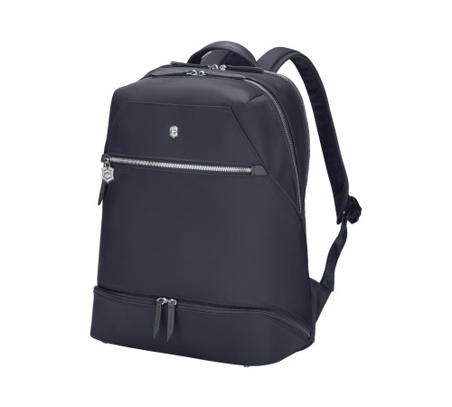 Рюкзак VICTORINOX Victoria Signature Deluxe Backpack, синий, нейлон/кожа, 32x18x39 см