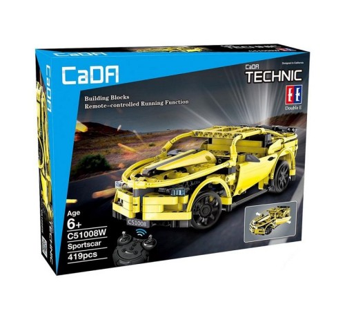 Р/У конструктор CaDA Technic спортивная машина (419 деталей)