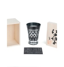 Стакан TAJIMA GLASS с шестиугольным плетением 220 мл, черный