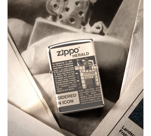 Зажигалка ZIPPO Classic с покрытием Black Ice®, латунь/сталь, чёрная, глянцевая, 38x13x57 мм