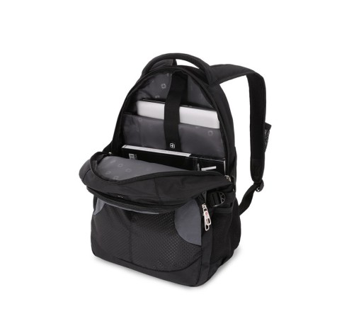 Рюкзак WENGER, 15”, черный/серый, полиэстер, 34х17х47, 32 л