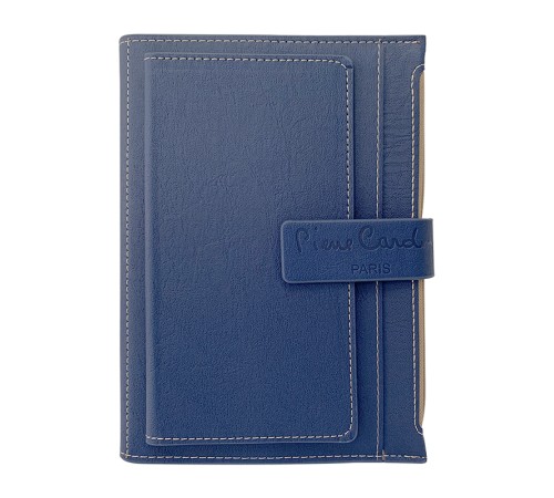 Записная книжка Pierre Cardin в обложке, синяя, 21,5 х 15,5, 3,5 см