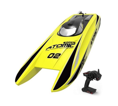 Радиоуправляемый катамаран Volantex RC ATOMIC 700 желтый Brushless 2.4G LiPo RTR