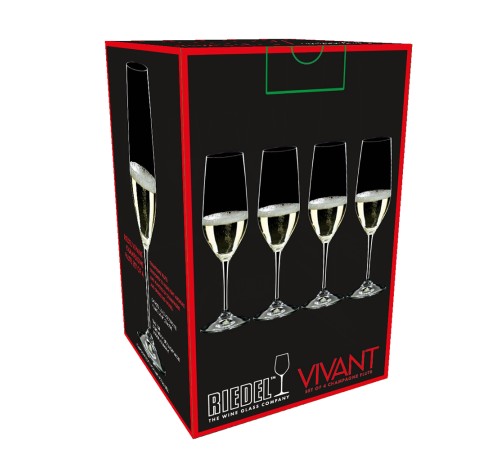 Набор из 4-х бокалов для шампанского Riedel Vivant Champagne Flute