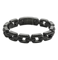 Браслет ZIPPO Antique Link Bracelet, серый, нержавеющая сталь, 22 см