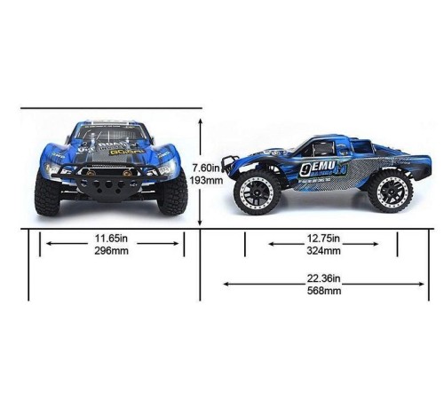 Радиоуправляемый шорт-корс Remo Hobby 9EMU (красный) 4WD 2.4G 1/8 RTR