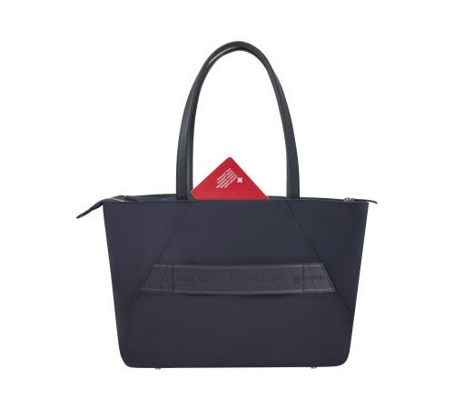 Сумка VICTORINOX Victoria Signature Tote, синяя, нейлон/кожа, 51x15x30 см, 19 л