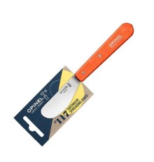 Нож для масла Opinel №117, деревянная рукоять, блистер, нержавеющая сталь, оранжевый, 001936