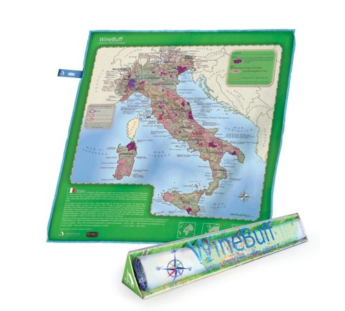 Салфетка из микрофибры для натирки стекла Soiree Home Italy Wine Map