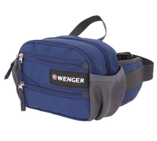 Сумка на пояс WENGER, синий, полиэстер M2, 23х9х7 см