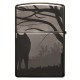 Зажигалка ZIPPO Classic с покрытием Black Ice®, латунь/сталь, чёрная, глянцевая, 38x13x57 мм