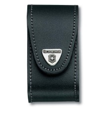 Чехол на ремень VICTORINOX для ножей 91 мм толщиной 5-8 уровней, с клипсой, кожаный, чёрный