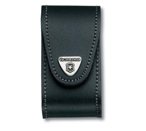 Чехол на ремень VICTORINOX для ножей 91 мм толщиной 5-8 уровней, с клипсой, кожаный, чёрный