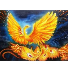 Картина мозаикой 15х20 ЖАР-ПТИЦА (9 цветов)