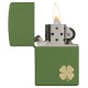 Зажигалка ZIPPO Classic с покрытием Moss Green Matte, латунь/сталь, зелёная, матовая, 36x12x56 мм