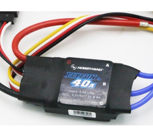 Бесколлекторный регулятор Hobbywing FLYFUN-40A-V5 (40A-60A, Aircraft)