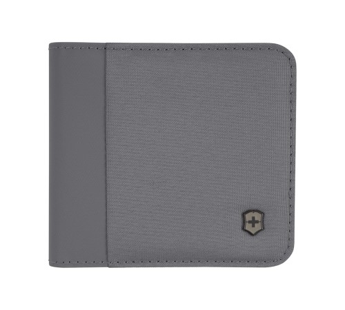 Бумажник VICTORINOX Travel Essentials Bi-Fold Wallet, с защитой от сканирования RFID, серый, полиэстер, 11x2x10 см