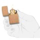 Зажигалка ZIPPO WOODCHUCK с покрытием Brushed Brass, латунь/сталь/, золотистая, матовая, 38x13x57 мм