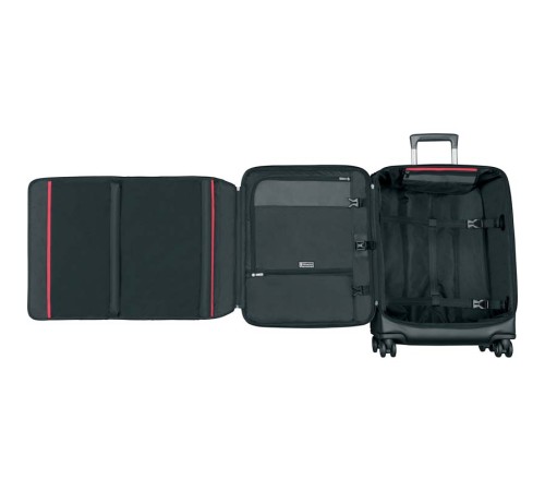Чемодан VICTORINOX VX One VX 24 Dual-Caster, чёрный, нейлон 1000D/кожа, 42x30x63 см, 79 л