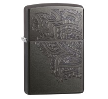 Зажигалка ZIPPO Classic с покрытием Gray, латунь/сталь, серая, матовая, 38x13x57 мм