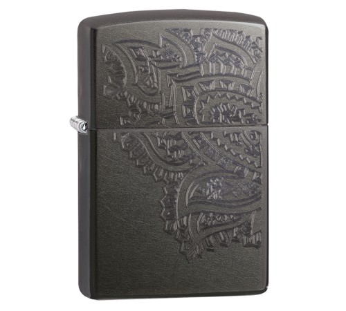 Зажигалка ZIPPO Classic с покрытием Gray, латунь/сталь, серая, матовая, 38x13x57 мм