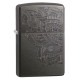 Зажигалка ZIPPO Classic с покрытием Gray, латунь/сталь, серая, матовая, 38x13x57 мм