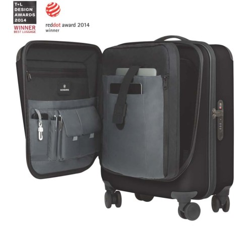 Чемодан VICTORINOX Spectra™ Dual-Access 2.0, чёрный, поликарбонат Bayer, 42x25x55 см, 37 л