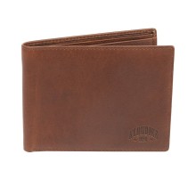 Бумажник KLONDIKE Dawson, натуральная кожа в коричневом цвете, 13 х 1,5 х 9,5 см
