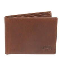 Бумажник KLONDIKE Dawson, натуральная кожа в коричневом цвете, 13 х 1,5 х 9,5 см