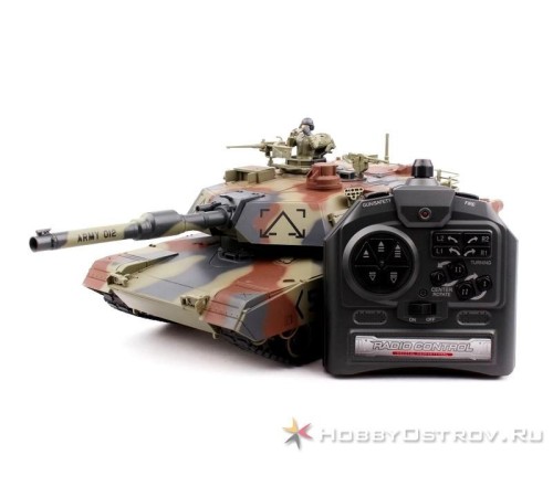 Р/У танк Huan Qi 1:28 M1A2 Abrams, 27/40МГц, стреляет шариками