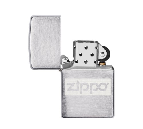 Подарочный набор ZIPPO: фляжка 89 мл и зажигалка, латунь/сталь, серебристый, в коробке с подвесом