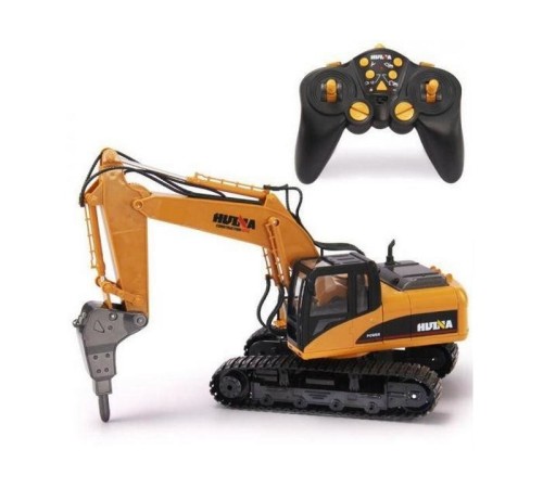 Радиоуправляемый экскаватор c отбойным молотом HUI NA TOYS 2.4G 16CH 1/14 RTR