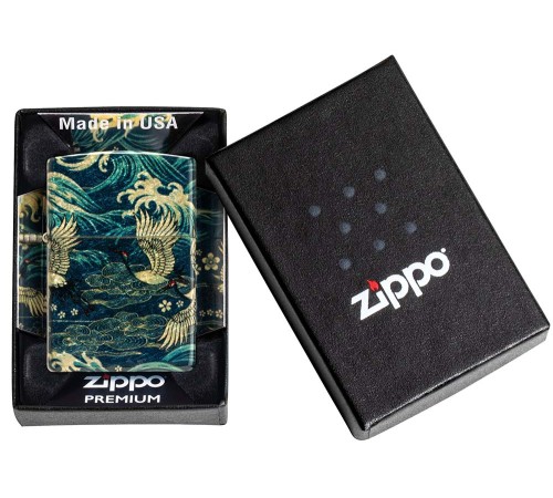 Зажигалка ZIPPO Eastern с покрытием 540 Tumbled Brass, латунь/сталь, зеленая, 38x13x57 мм