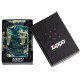 Зажигалка ZIPPO Eastern с покрытием 540 Tumbled Brass, латунь/сталь, зеленая, 38x13x57 мм