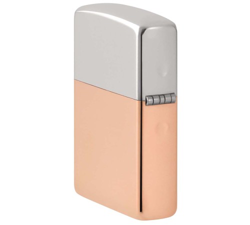 Зажигалка ZIPPO Bimetal с двойным металлическим покрытием, медь/латунь/сталь, медная, 38x13x57 мм