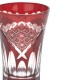 Стакан TAJIMA GLASS Хризантема и веер 240 мл, медно-красный