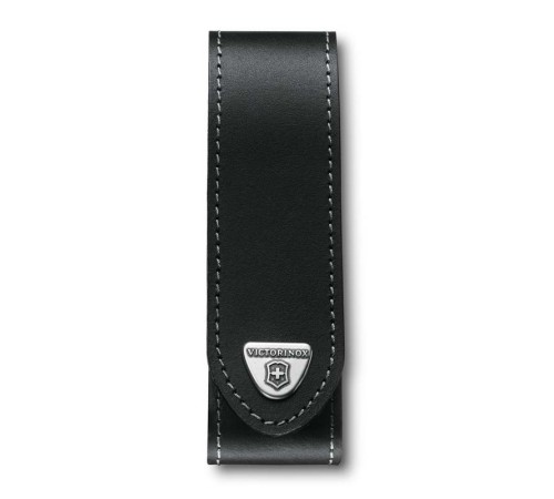 Чехол на ремень VICTORINOX для ножей RangerGrip 130 мм, на липучке, кожаный, 35x40x140 мм, чёрный