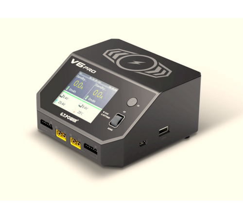 Универсальное зарядное устройство G.T.Power V6PRO Dual Power 7-30/220В, 16Aх2, USB, Wireless 7.5W