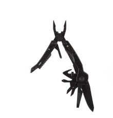 Мультитул Stinger, сталь/алюминий (черный), 13 инструментов, нейлоновый чехол, 9 насадок, коробка ка