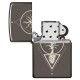 Зажигалка ZIPPO Heart of Tree с покрытием Black Ice®, латунь/сталь, чёрная, глянцевая, 38x13x57 мм