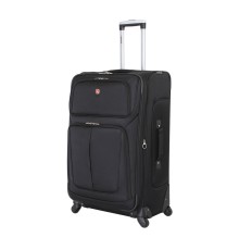 Чемодан WENGER SION, чёрный, полиэстер 750x750D добби, 46x29x80 см, 90 л