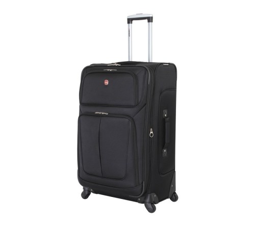Чемодан WENGER SION, чёрный, полиэстер 750x750D добби, 46x29x80 см, 90 л