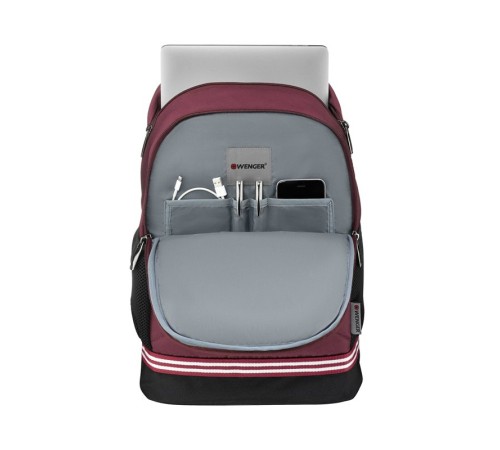Рюкзак WENGER Collegiate Quadma 16”, красный, 100% полиэстер, 33х17х43 см, 22 л